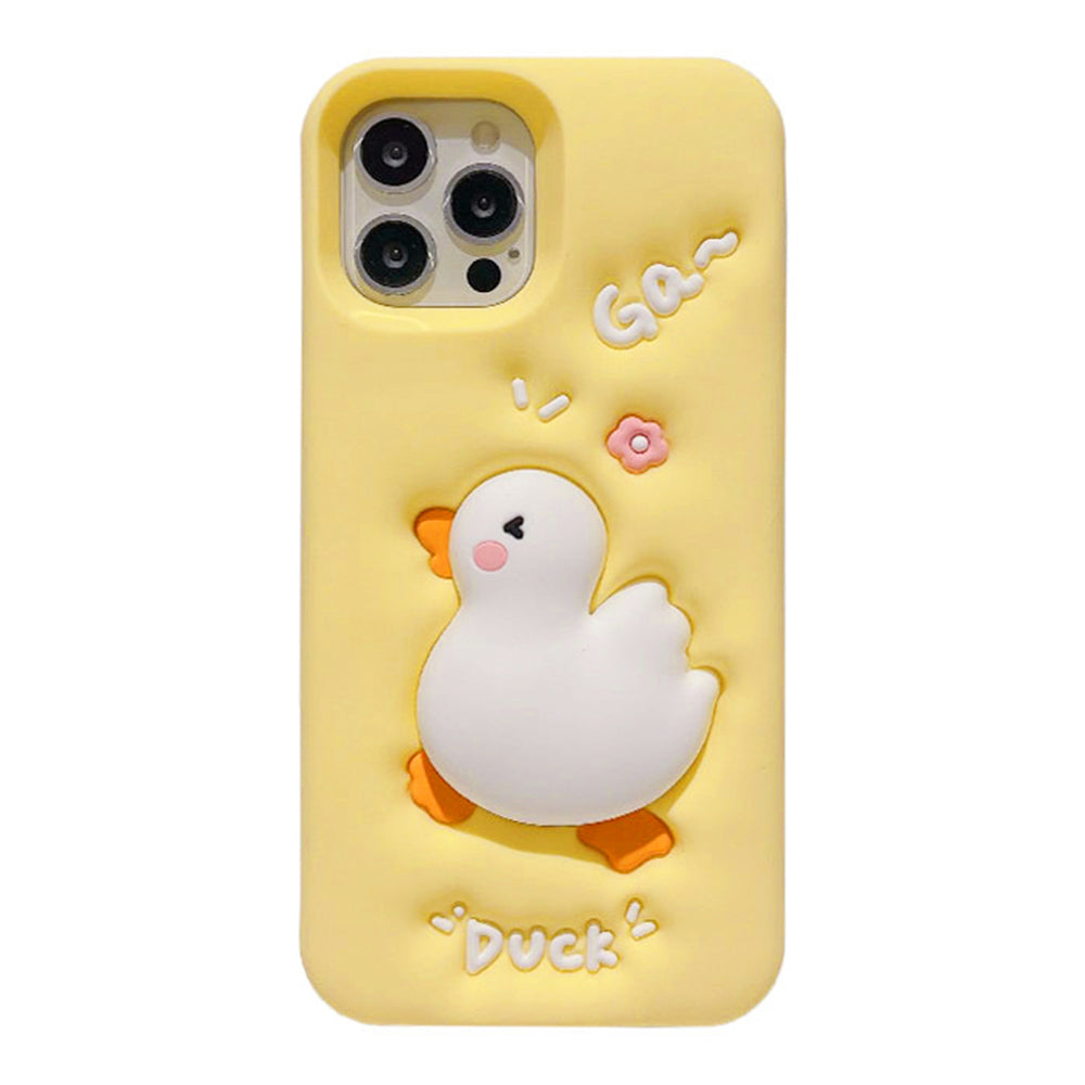 For iPhone 14 Pro 3D Cartoon Squeeze Duck Phone Case Protective Silicone Phone Cover For iPhone 14 Pro 3D Cartoon Squeeze Duck Phone Case Protective Silicone Phone Cover